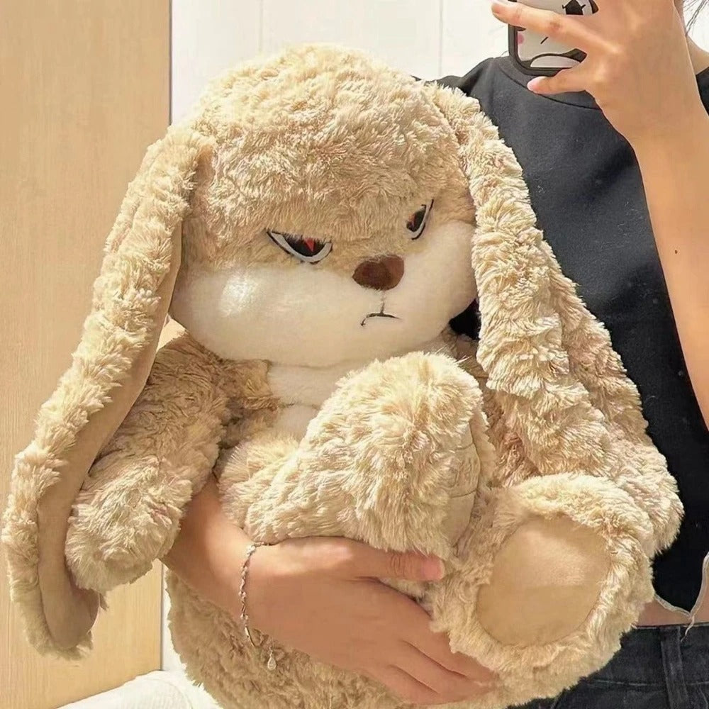 Grumpy Bunny Plush – The Sassiest, Softest Cuddle Buddy 🐰💢❤️